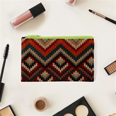 Fabric Abstract Pattern Fabric Textures, Geometric Cosmetic Bag (xs) by nateshop