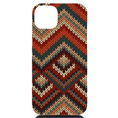 Fabric Abstract Pattern Fabric Textures, Geometric Iphone 14 Plus Black Uv Print Case by nateshop