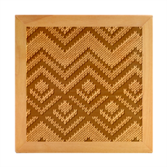 Fabric Abstract Pattern Fabric Textures, Geometric Wood Photo Frame Cube by nateshop