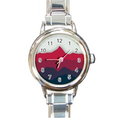 Minimalistic Colours, Minimal Colours, Pattern, Stoche Round Italian Charm Watch by nateshop