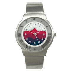 Minimalistic Colours, Minimal Colours, Pattern, Stoche Stainless Steel Watch by nateshop