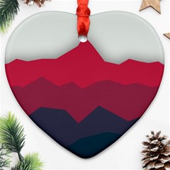 Minimalistic Colours, Minimal Colours, Pattern, Stoche Heart Ornament (two Sides) by nateshop