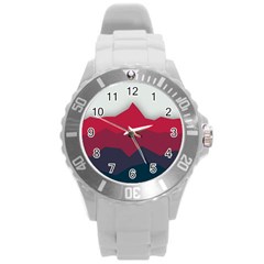 Minimalistic Colours, Minimal Colours, Pattern, Stoche Round Plastic Sport Watch (l) by nateshop