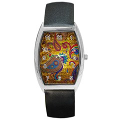 Pattern, Abstract Pattern, Colorful, Barrel Style Metal Watch by nateshop