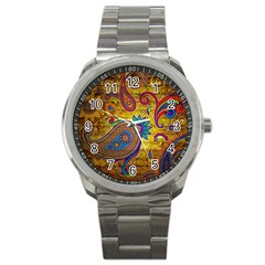 Pattern, Abstract Pattern, Colorful, Sport Metal Watch by nateshop