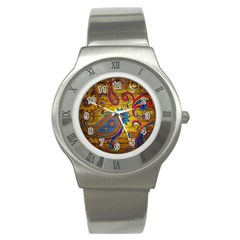 Pattern, Abstract Pattern, Colorful, Stainless Steel Watch by nateshop