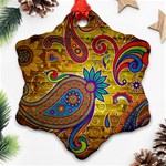 Pattern, Abstract Pattern, Colorful, Snowflake Ornament (Two Sides) Front