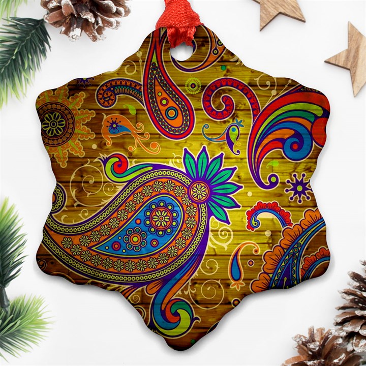 Pattern, Abstract Pattern, Colorful, Snowflake Ornament (Two Sides)