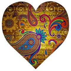 Pattern, Abstract Pattern, Colorful, Wooden Puzzle Heart by nateshop