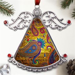 Pattern, Abstract Pattern, Colorful, Metal Angel With Crystal Ornament by nateshop