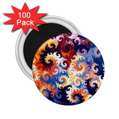 Spirals, Colorful, Pattern, Patterns, Twisted 2 25  Magnets (100 Pack)  by nateshop