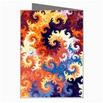 Spirals, Colorful, Pattern, Patterns, Twisted Greeting Card Right