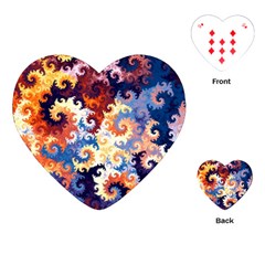 Spirals, Colorful, Pattern, Patterns, Twisted Playing Cards Single Design (heart) by nateshop