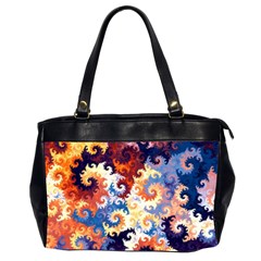 Spirals, Colorful, Pattern, Patterns, Twisted Oversize Office Handbag (2 Sides) by nateshop