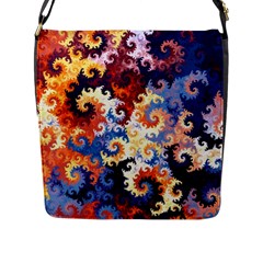 Spirals, Colorful, Pattern, Patterns, Twisted Flap Closure Messenger Bag (l) by nateshop