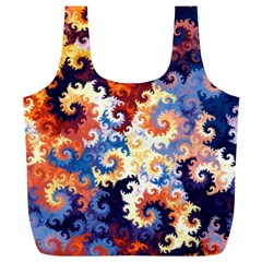 Spirals, Colorful, Pattern, Patterns, Twisted Full Print Recycle Bag (xl) by nateshop