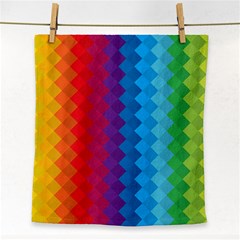 Rainbow Beautiful Seamless Pattern Face Towel by Cemarart