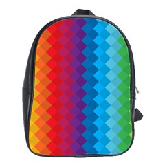 Rainbow Beautiful Seamless Pattern School Bag (large) by Cemarart