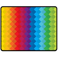 Rainbow Beautiful Seamless Pattern Fleece Blanket (medium) by Cemarart