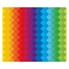 Rainbow Beautiful Seamless Pattern Premium Plush Fleece Blanket (small) by Cemarart