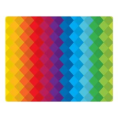 Rainbow Beautiful Seamless Pattern Premium Plush Fleece Blanket (large) by Cemarart