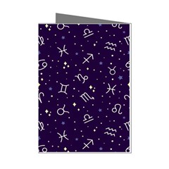 Zodiac Symbols Sign And Stars Pattern Seamless Pattern Mini Greeting Cards (pkg Of 8) by Cemarart