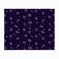 Zodiac Symbols Sign And Stars Pattern Seamless Pattern Small Glasses Cloth (2 Sides) by Cemarart