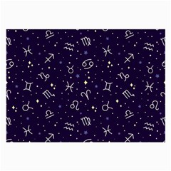 Zodiac Symbols Sign And Stars Pattern Seamless Pattern Large Glasses Cloth by Cemarart