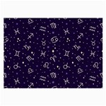 Zodiac Symbols Sign And Stars Pattern Seamless Pattern Large Glasses Cloth (2 Sides) Front