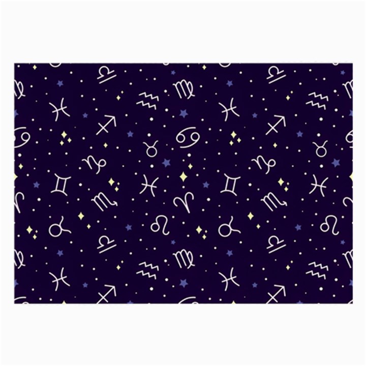 Zodiac Symbols Sign And Stars Pattern Seamless Pattern Large Glasses Cloth (2 Sides)