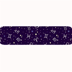 Zodiac Symbols Sign And Stars Pattern Seamless Pattern Large Bar Mat by Cemarart