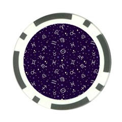 Zodiac Symbols Sign And Stars Pattern Seamless Pattern Poker Chip Card Guard