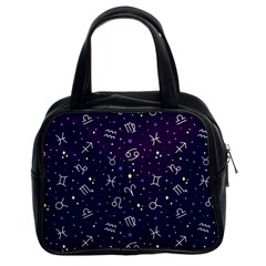 Zodiac Symbols Sign And Stars Pattern Seamless Pattern Classic Handbag (two Sides) by Cemarart