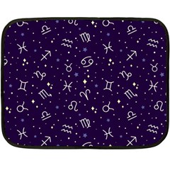 Zodiac Symbols Sign And Stars Pattern Seamless Pattern Fleece Blanket (mini) by Cemarart