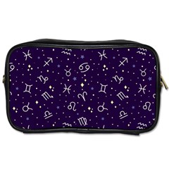 Zodiac Symbols Sign And Stars Pattern Seamless Pattern Toiletries Bag (one Side) by Cemarart