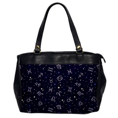 Zodiac Symbols Sign And Stars Pattern Seamless Pattern Oversize Office Handbag by Cemarart