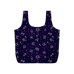 Zodiac Symbols Sign And Stars Pattern Seamless Pattern Full Print Recycle Bag (s) by Cemarart