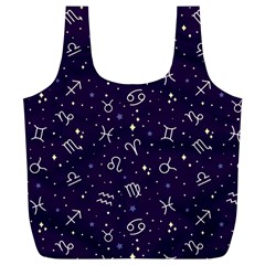 Zodiac Symbols Sign And Stars Pattern Seamless Pattern Full Print Recycle Bag (xl) by Cemarart