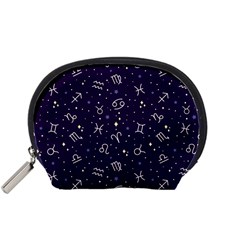 Zodiac Symbols Sign And Stars Pattern Seamless Pattern Accessory Pouch (small) by Cemarart