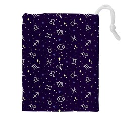 Zodiac Symbols Sign And Stars Pattern Seamless Pattern Drawstring Pouch (4xl) by Cemarart