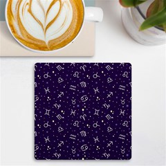 Zodiac Symbols Sign And Stars Pattern Seamless Pattern Uv Print Square Tile Coaster  by Cemarart