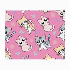 Cute Animal Little Cat Seamless Pattern Small Glasses Cloth