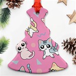 Cute Animal Little Cat Seamless Pattern Ornament (Christmas Tree)  Front