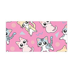 Cute Animal Little Cat Seamless Pattern Yoga Headband by Cemarart