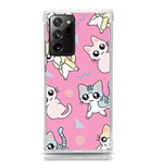 Cute Animal Little Cat Seamless Pattern Samsung Galaxy Note 20 Ultra TPU UV Case Front