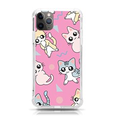 Cute Animal Little Cat Seamless Pattern Iphone 11 Pro Max 6 5 Inch Tpu Uv Print Case by Cemarart