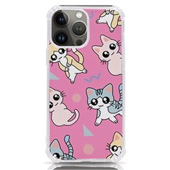 Cute Animal Little Cat Seamless Pattern Iphone 13 Pro Max Tpu Uv Print Case by Cemarart