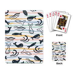 Seamless Vector Pattern With Little Cute Fish Cartoon Playing Cards Single Design (rectangle) by Cemarart