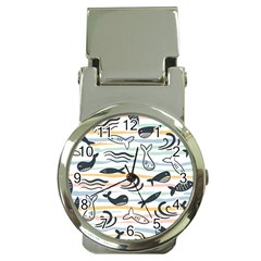 Seamless Vector Pattern With Little Cute Fish Cartoon Money Clip Watches by Cemarart