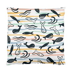 Seamless Vector Pattern With Little Cute Fish Cartoon Standard Cushion Case (one Side) by Cemarart